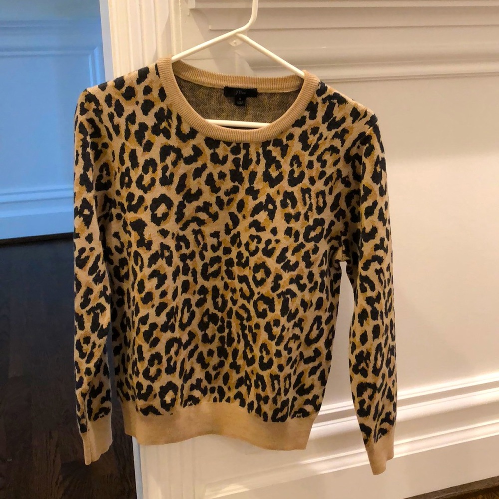 Leopard sweater from j crew